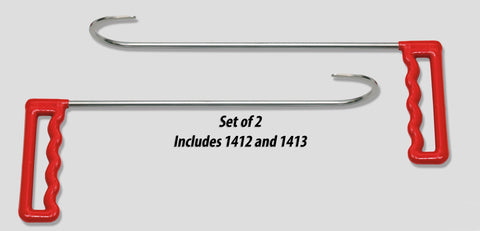 1412-13 : 12" Right and Left Door Hook 180° 5" Blade Pair