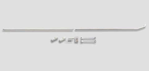 3402A : 96" ADJ Bertha 2-pc. Dbl Bend 3/4" Diam., 5-1/2 " x 2-1/2",  75º  Blade