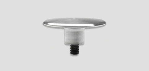A44Tm3:  2 Titanium Flat Head (Slight Crown) Screw On Tip With 5/16-18 Thread Accessories