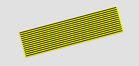 A1BA36-9YSL : 9" x 36" Yellow Stripped Polycarbonate Lens