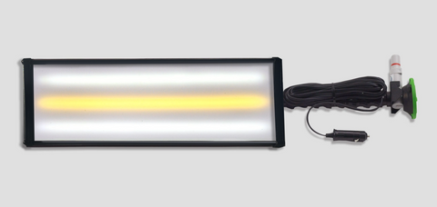 A4C18-LED3 : 18" Ultra mobile 12"V Aluminum Mini 3-strip LED Light w/3" Pump up suction cup