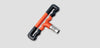 A96EMQ : Medium Black & Orange Quick Release Adjustable 'T' Handle 6-5/8"