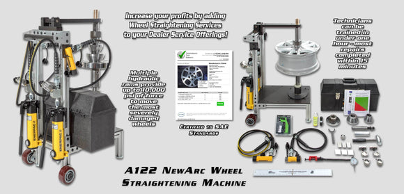 A122-C:  Newarc Wheel Straightening Machine With Portability Package Accessories