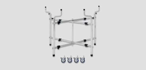 A14A:  Portable And Adjustable Hood Trunk Rack - Rigid Wheels Included Racks Carts
