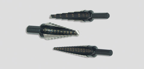 A16B - 3 Piece Step Drill Bit Set Accessories