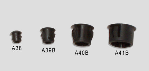 A40B:  3/8 Locking Plug Hard Black Plastic Sm. Flange Accessories