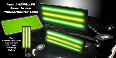A4Bpgl20:  20 Ultra Neon Green Lens Cover Lighting & Electrical