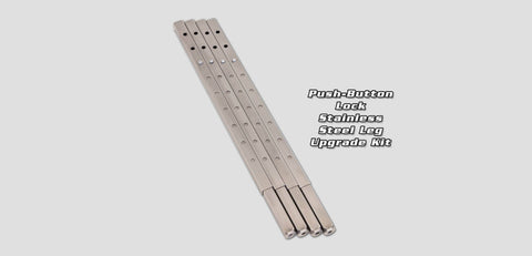 A61Ss-Luk - Stainless Steel Legs W/pushbutton Locks Upgrade Kit Hood Racks And Carts