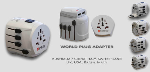 World Wide Travel Adapter SRI LANKA Extension Lead 3 UK Plug 3 USB